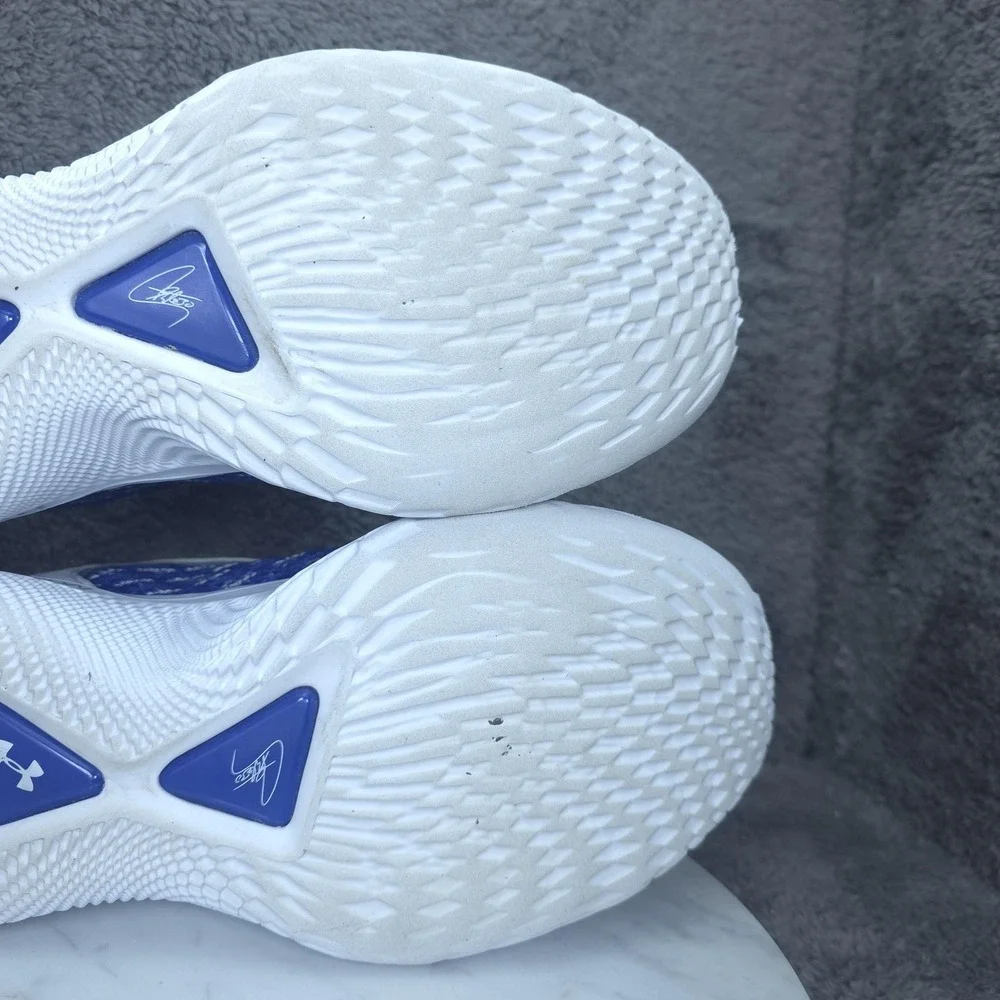 Under Armour Curry Flow Shoes Mens 11 Blue Basketball Sneakers Low Top